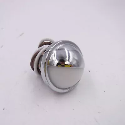 1-1/2″ Chrome/White Round Snap-In License Plate Dash Bumper Light, PM 432