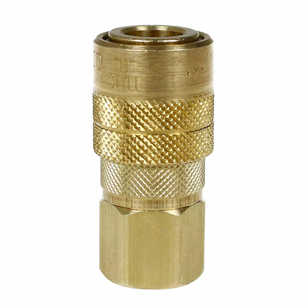 1/4" FNPT M-Style KWIK-CHANGE Coupler Brass 300 PSI Milton 715BK