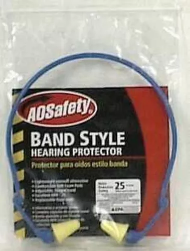 3M 90537-6DC Hearing Protector Banded Ear Plugs, PVC