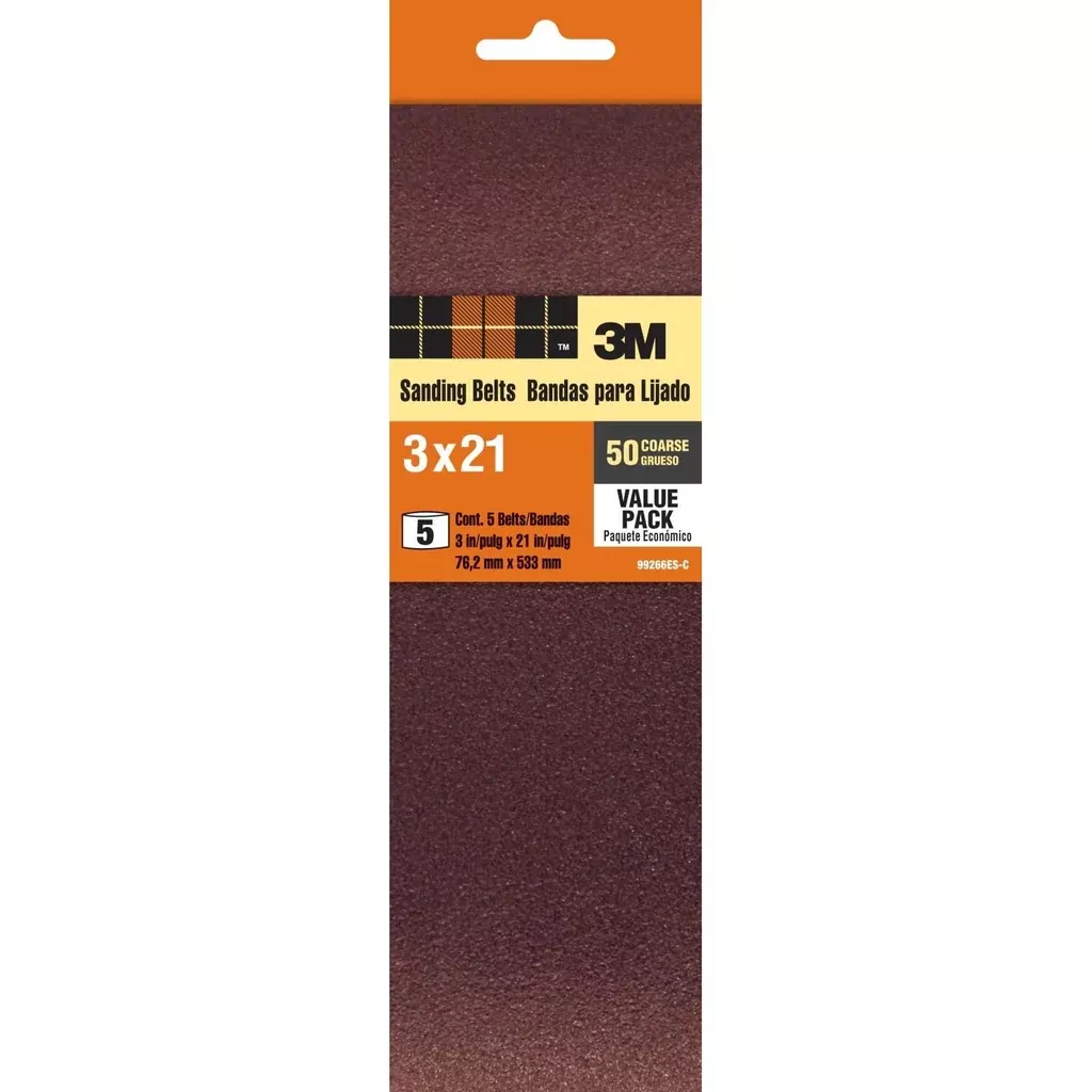 3M 99266 Sanding Belts, 3"X21" , 240D