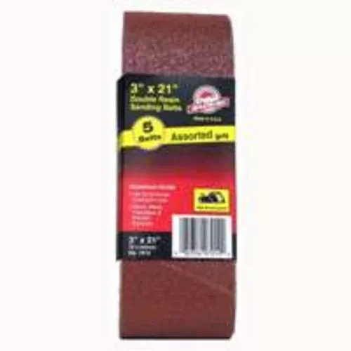 Ali Industries 7020 3X21" Alum Ox Belt Asst 5Pk