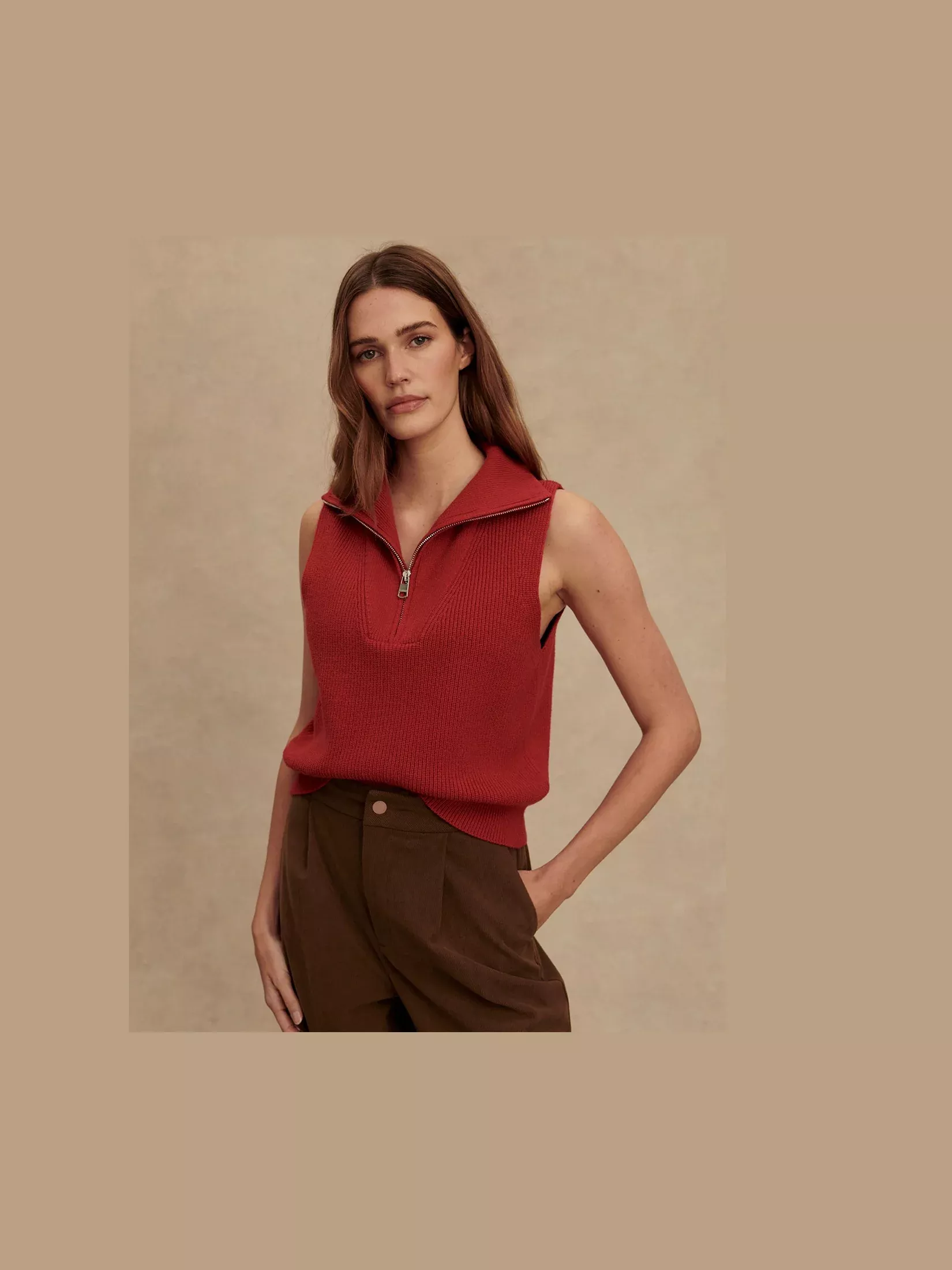 Amina Half Zip Knit