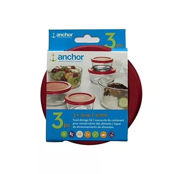 Anchor Hocking Replacement Lid 2 Cup - Red