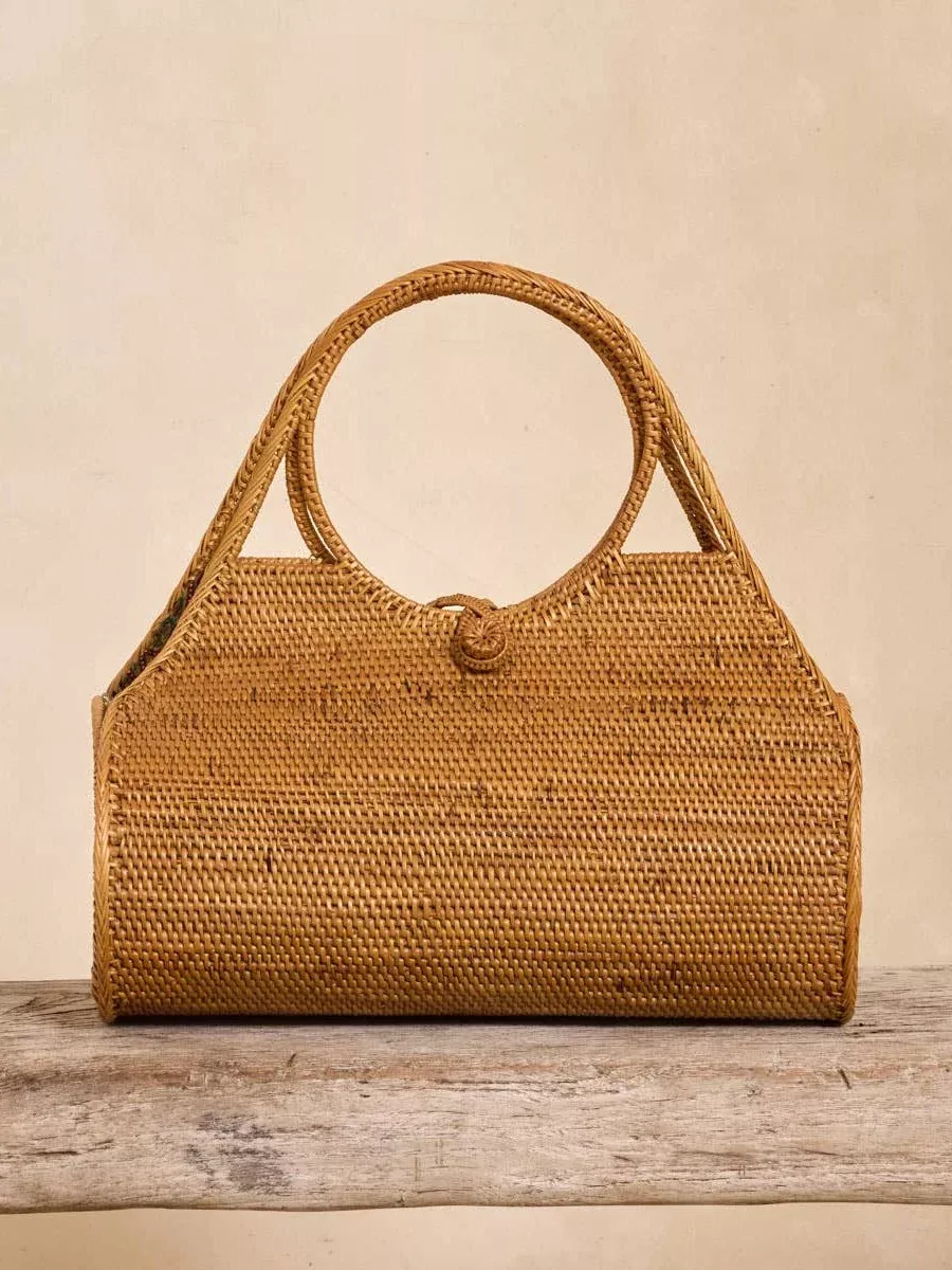 Ata Vine Handwoven Roll Handbag