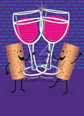 Avanti - Wine Cork Toast Birthday Card