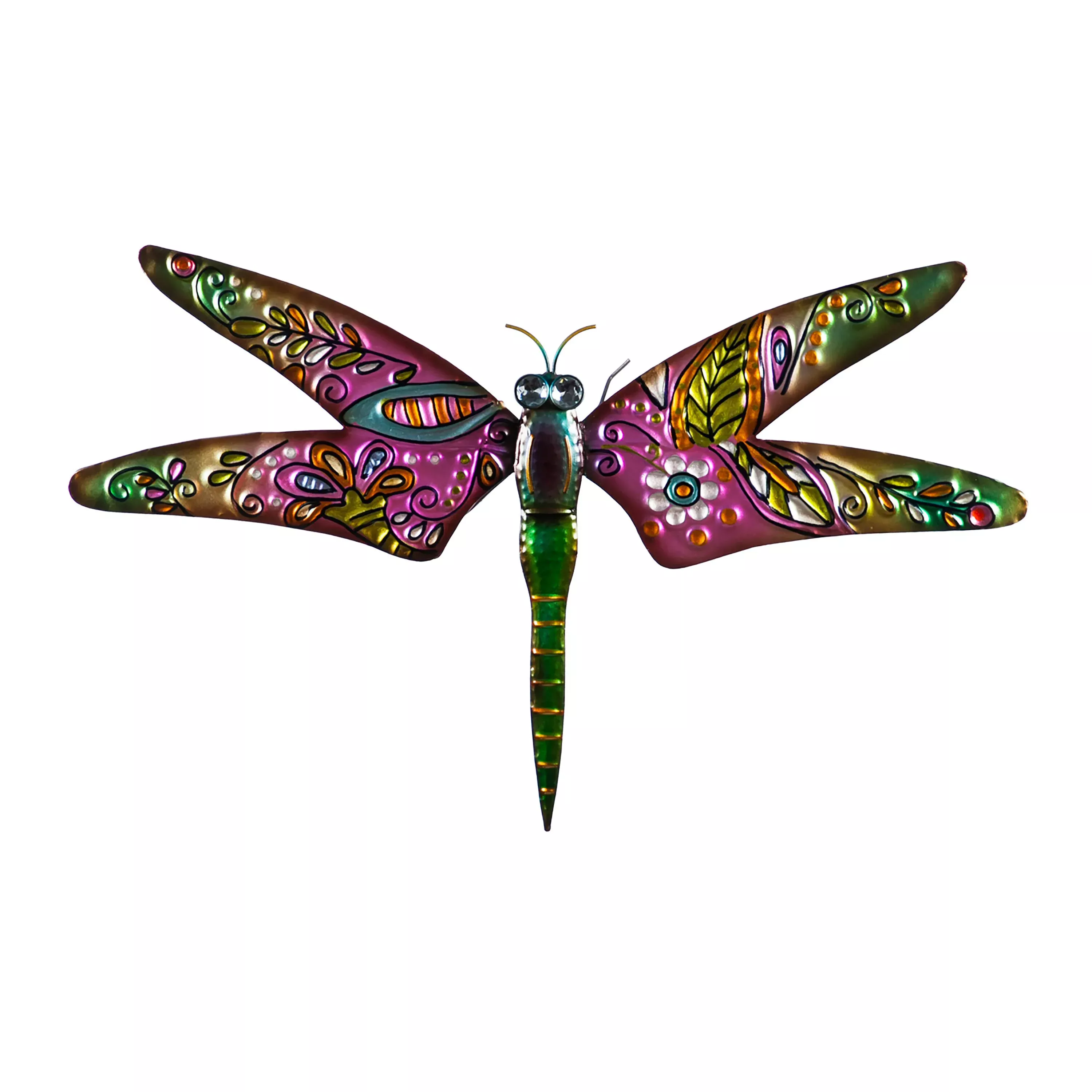 Boho Dragonfly Wall Décor Pink/Green