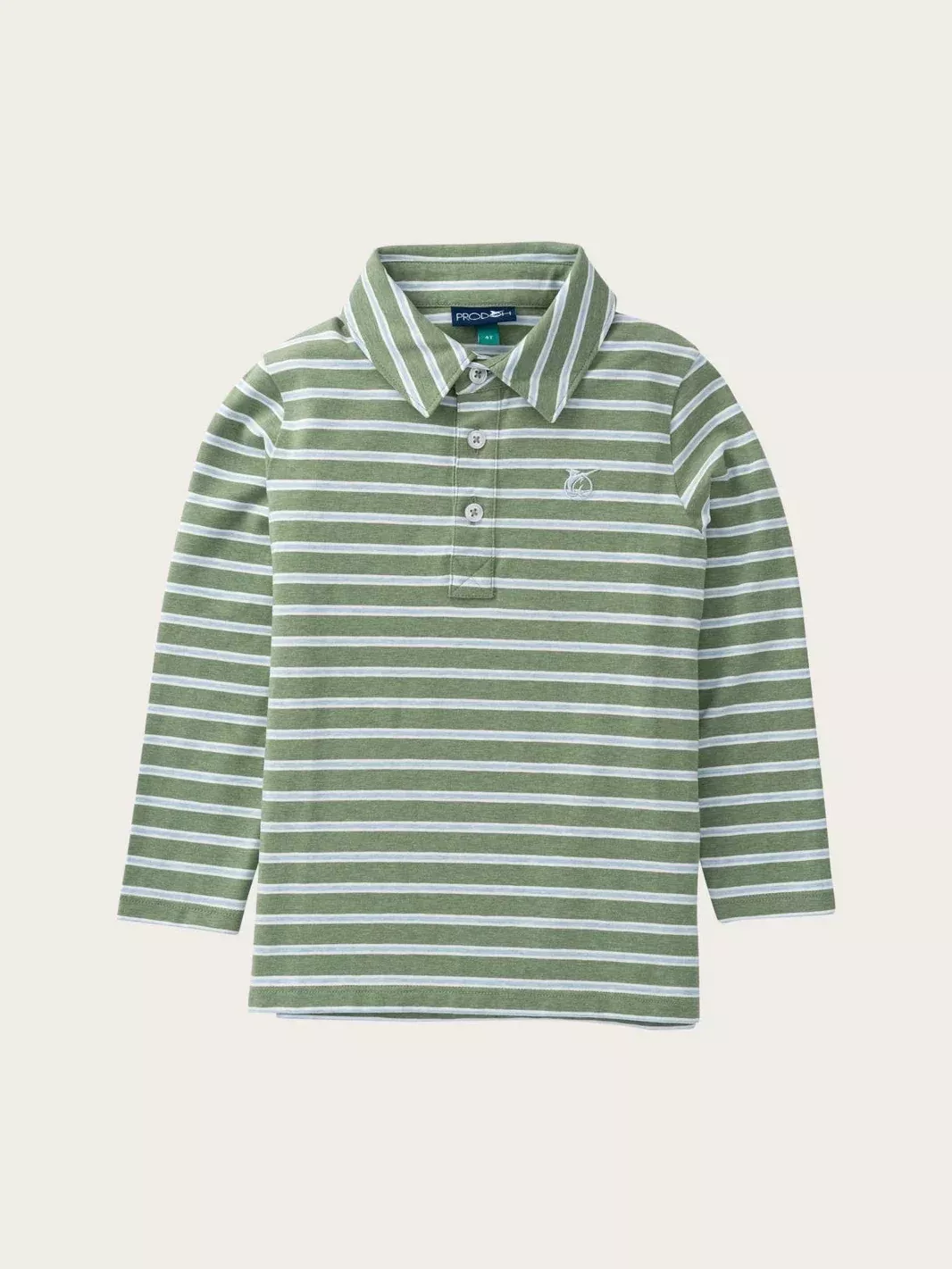 Boy's Long Sleeve Too Cool for School Polo - Blue Stripe