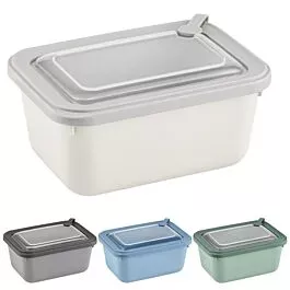 Bulk Airtight Food Storage Containers – Smooth Rectangular 35 oz | 24 pcs