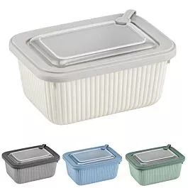 Bulk Airtight Food Storage Containers – Textured Assorted Rectangular 20 oz | 24 pcs