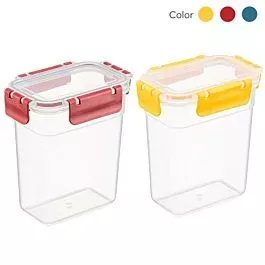Bulk Airtight Slim Storage Containers – 37 oz Rectangular | 24 pcs