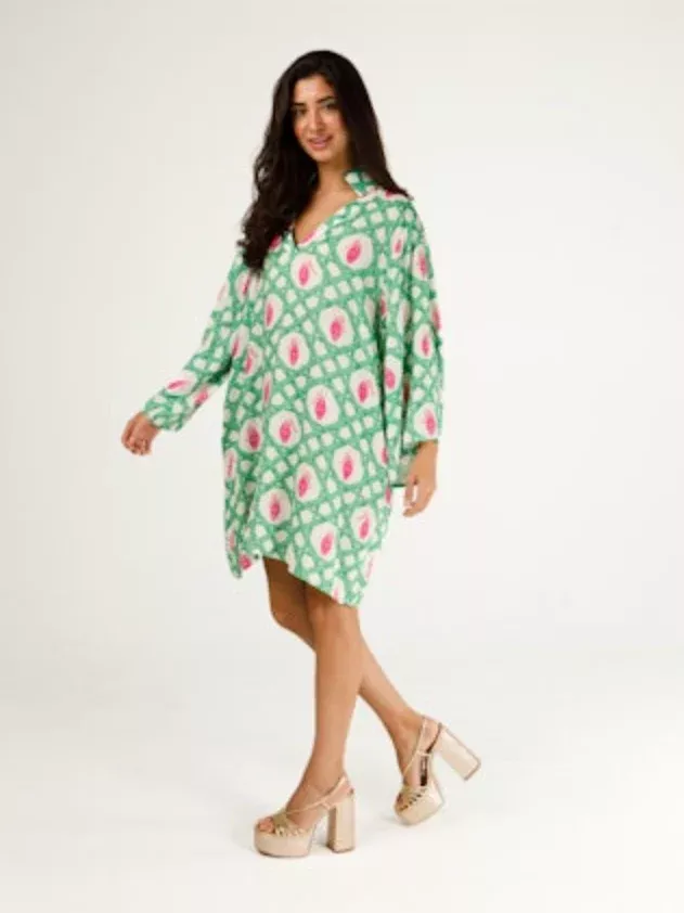 CeCe Caftan Mini Dress - Motel Rosado