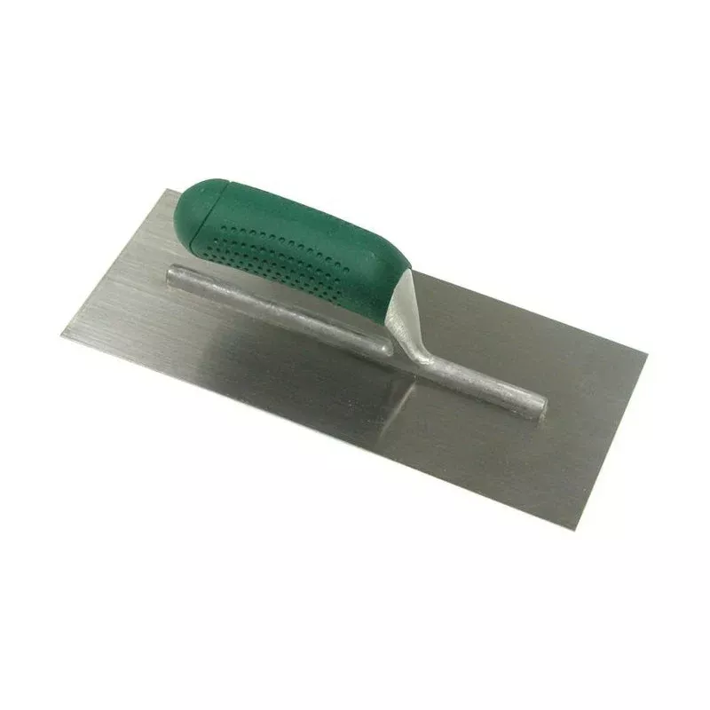Concrete Trowels - Richard Finishing Trowel, 10 in L x 4 in W, High Carbon Spring Steel Blade, Rubber Ergonomic /Curved Handle PC-110