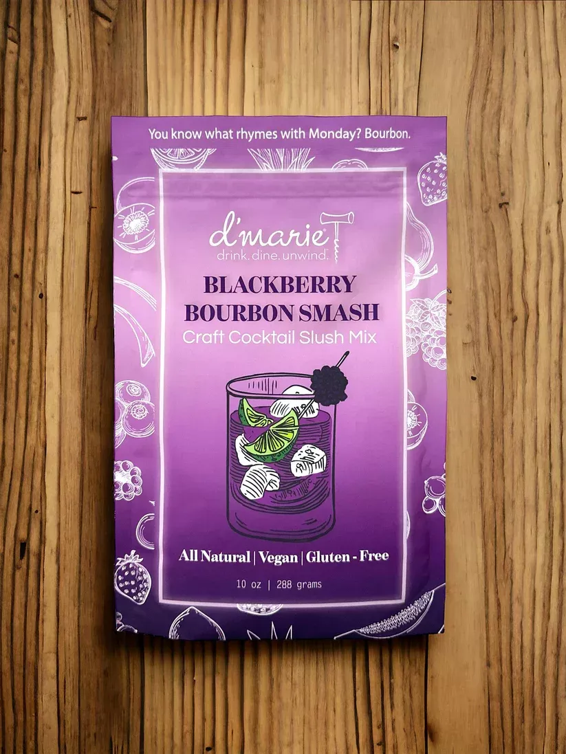 D'Marie - Blackberry Bourbon Smash Cocktail Slushie Mix