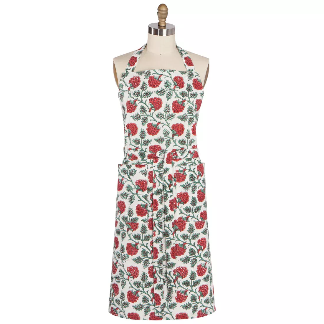 Danica - Carnation Block Print Apron