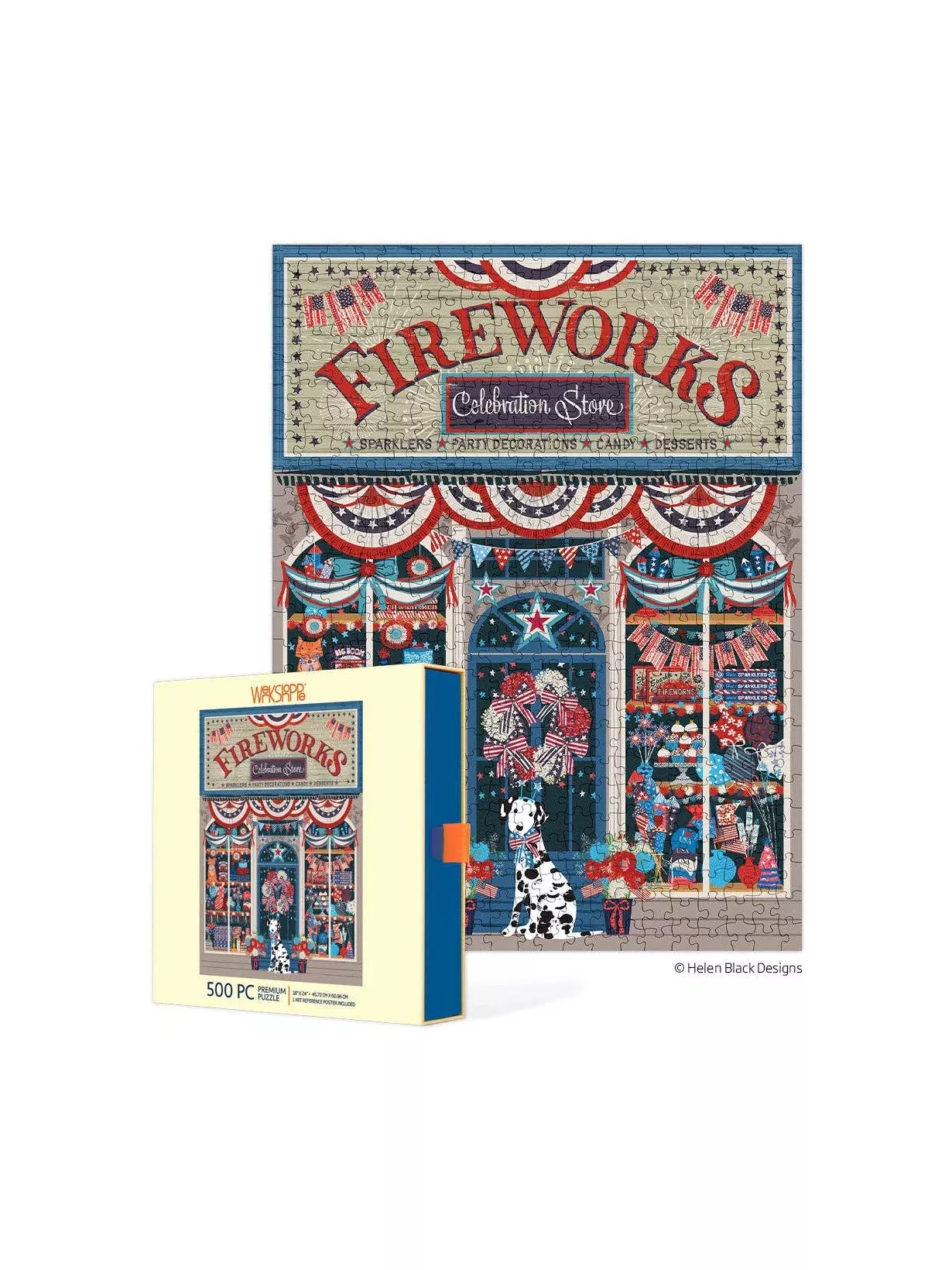 Flags & Fireworks 500 Piece Puzzle