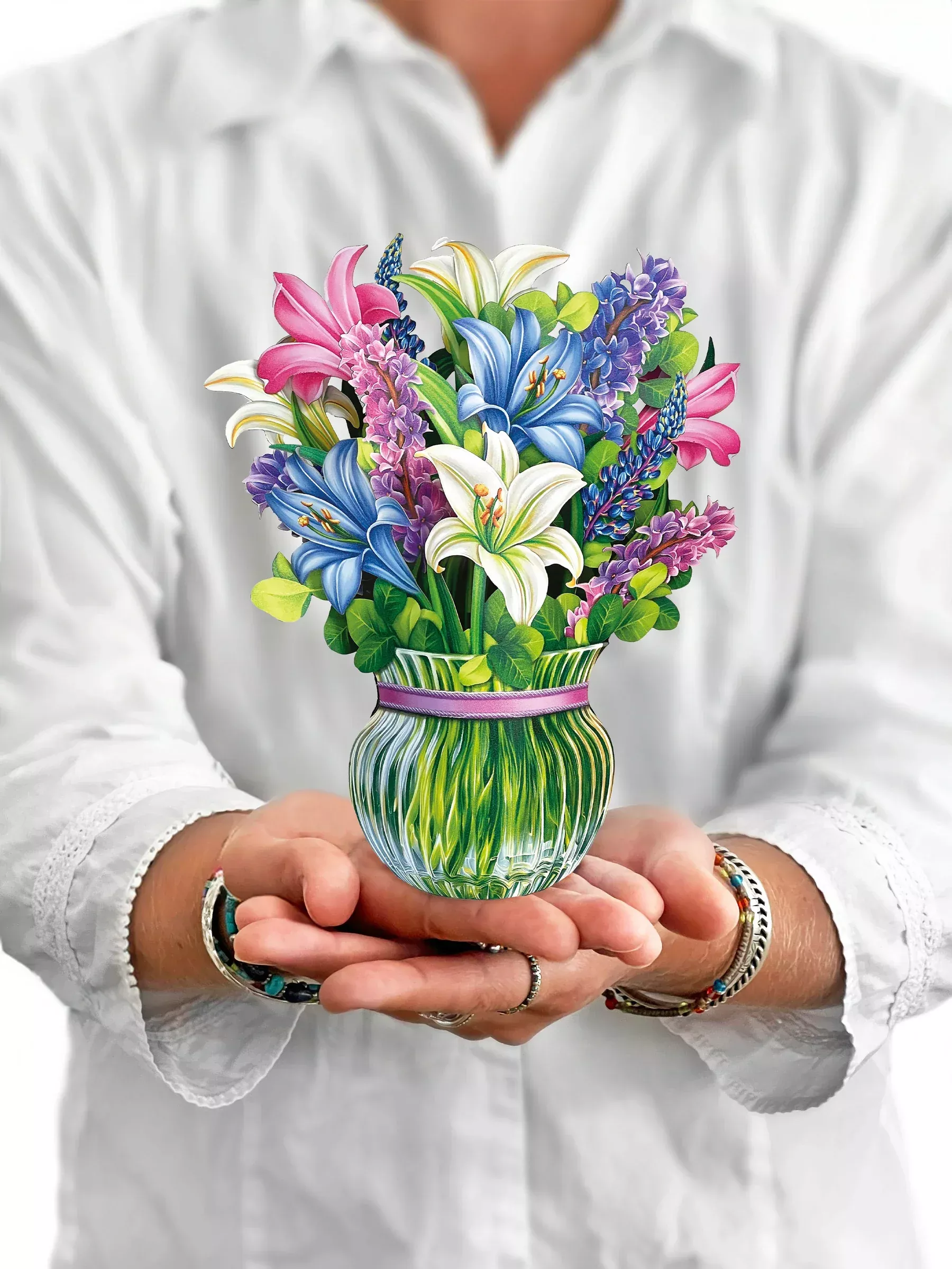 FreshCut Paper - Mini Lilies & Lupines Pop-Up Card