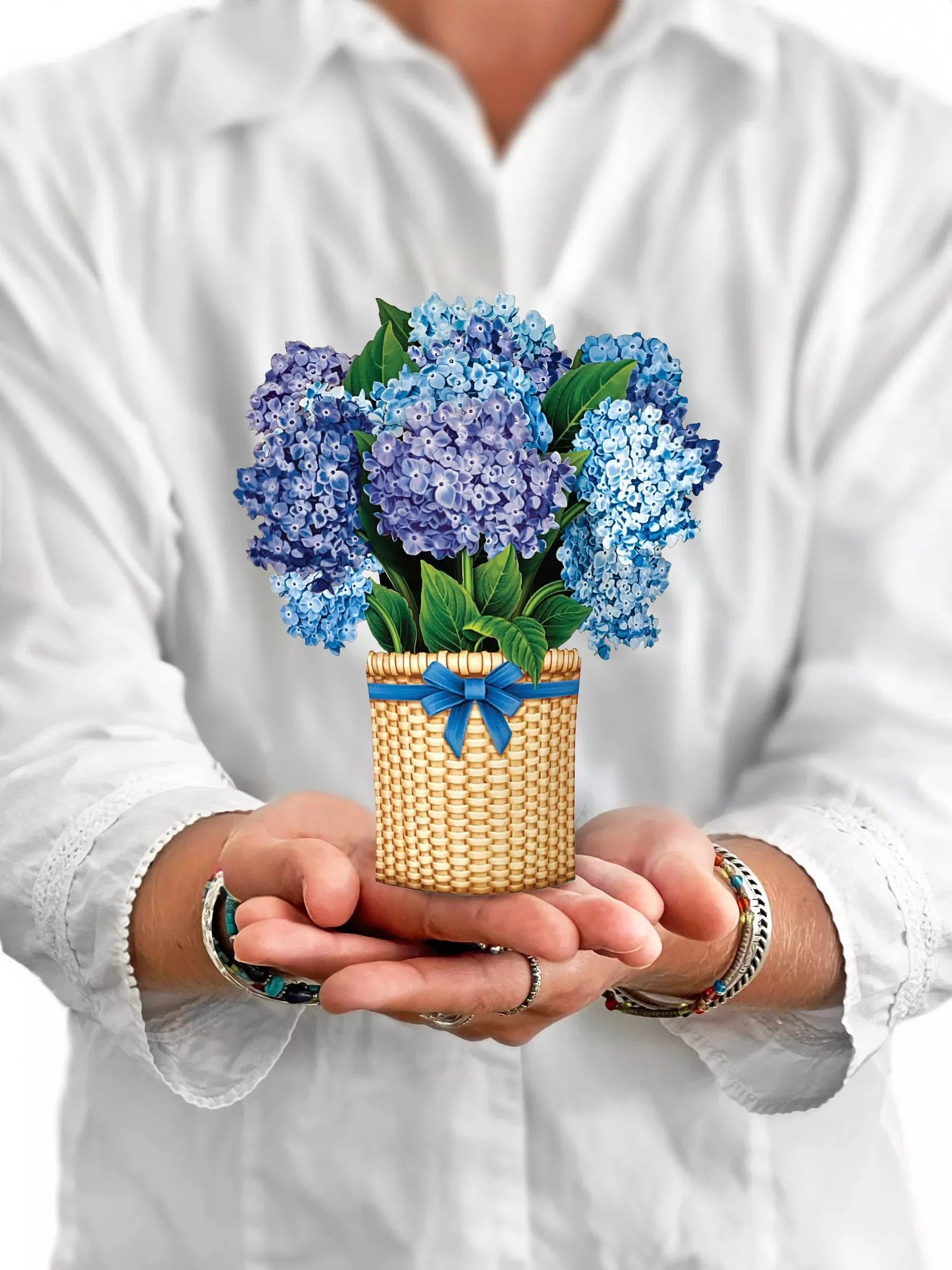 FreshCut Paper - Mini Nantucket Hydrangeas Pop-Up Card