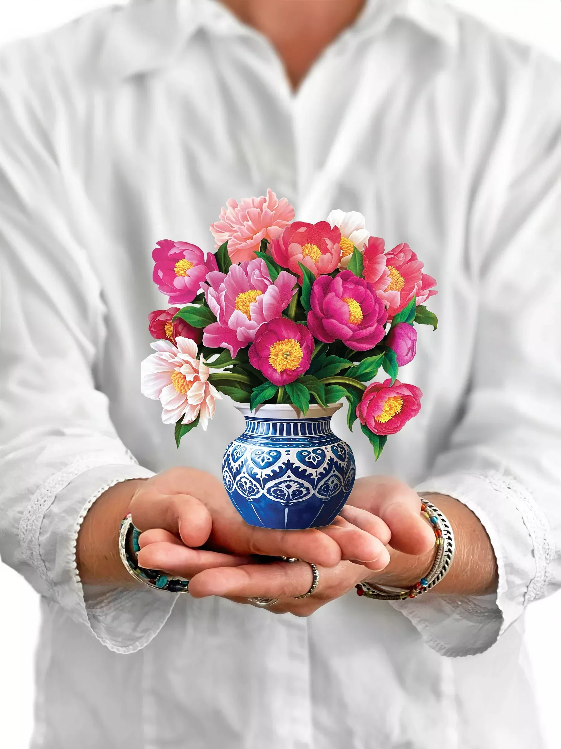 FreshCut Paper - Mini Peony Paradise Pop-Up Card
