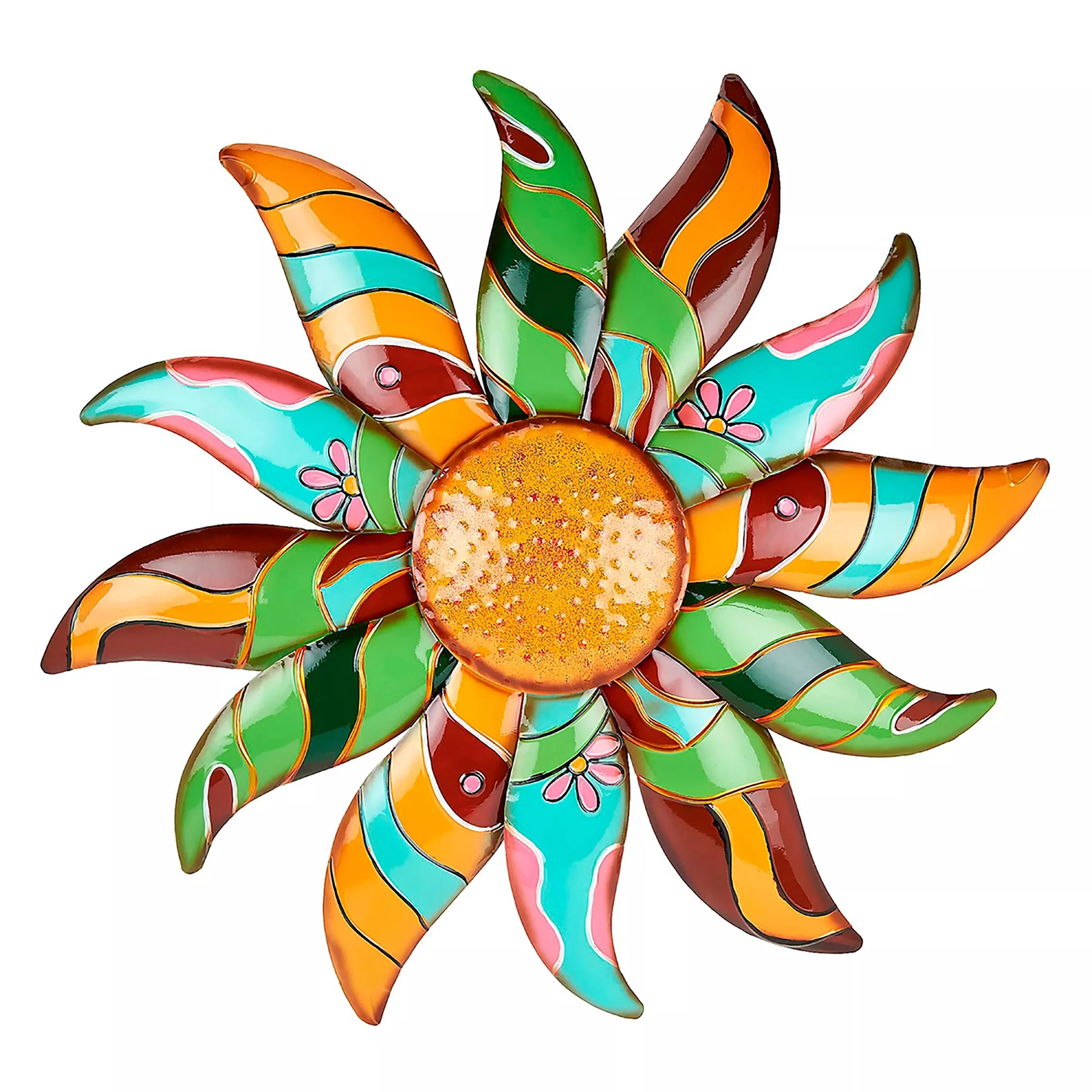 Global Brilliance Metal Flower Wall Art