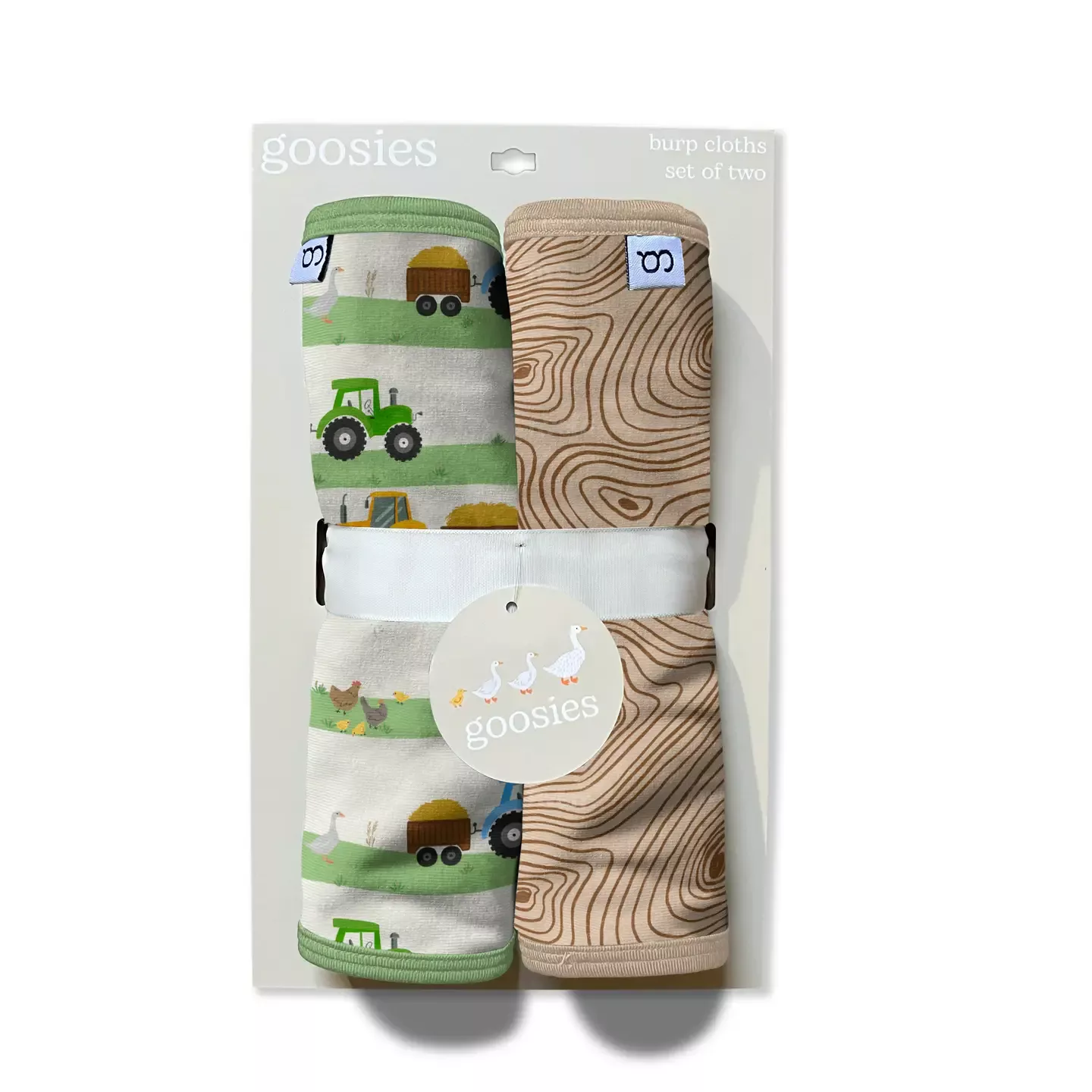 Goosies - Farm Stripe Burp Cloths
