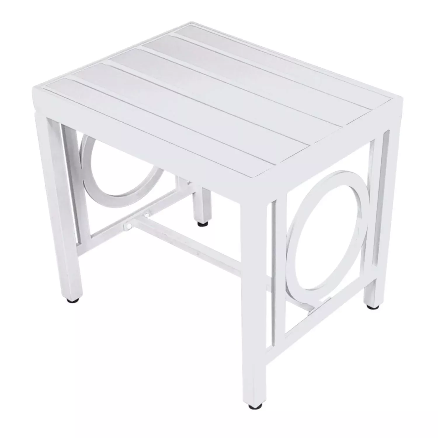 Grammercy Outdoor Side Table, White