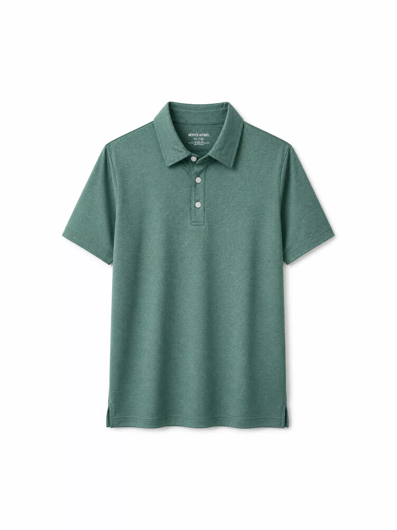 Green Heather Boys Polo