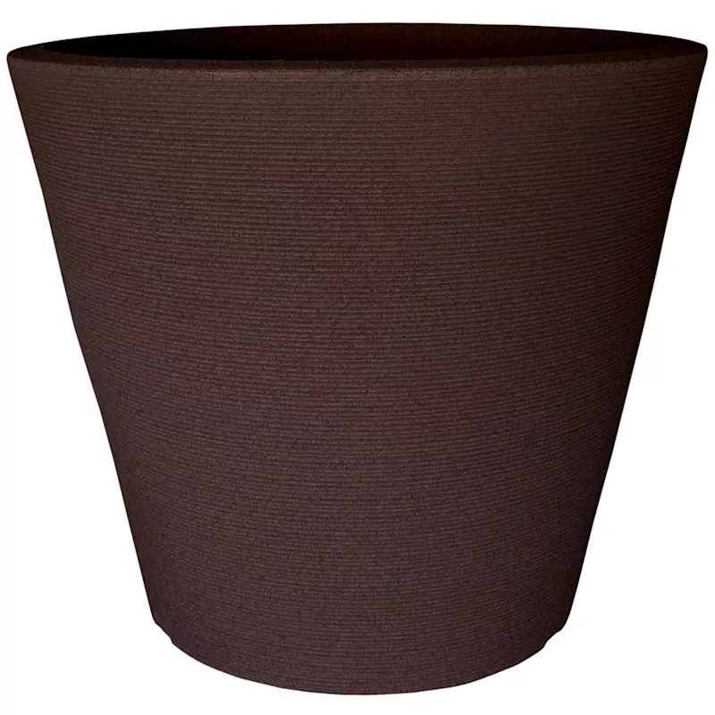 Japi All-Weather Brown Linea Outdoor Planter, Medium