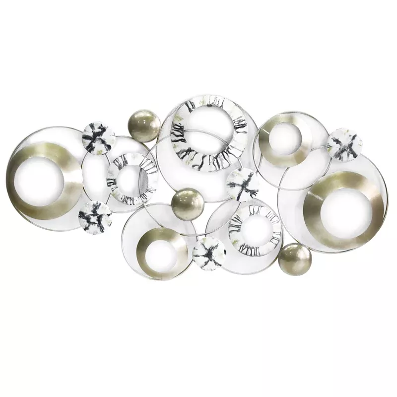 Metal Circles Wall Art, 22x45
