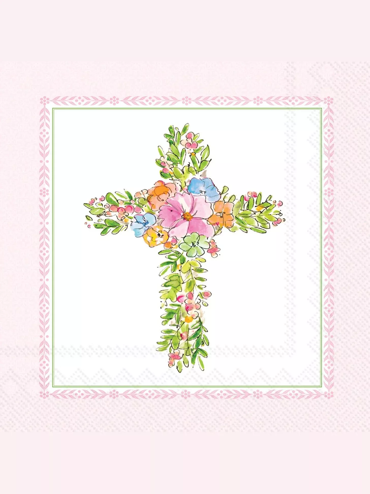 Paper Cocktail Napkin 20 Ct Easter Cross Rosanne Beck Easter