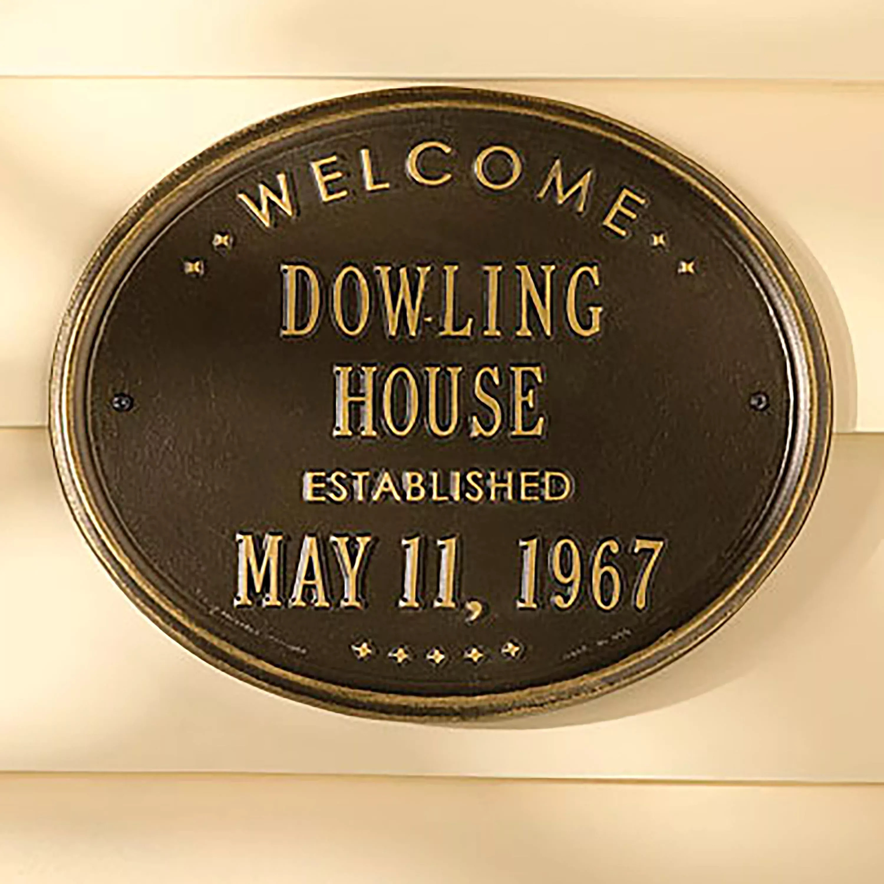 Personalized Oval House Sign