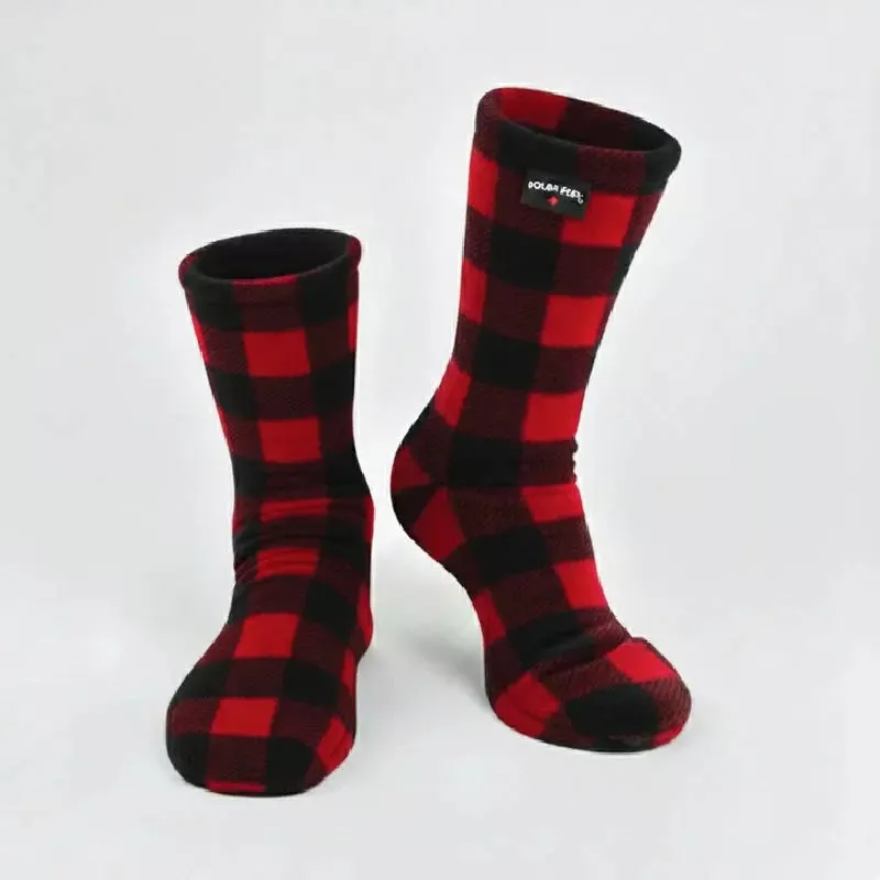 Polar Feet SUPER STRETCHY Fleece Socks - Lumberjack