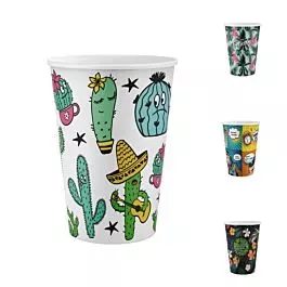 Printed Tumblers Wholesale – Tropical Design Cup Set 14 oz | 30 pcs