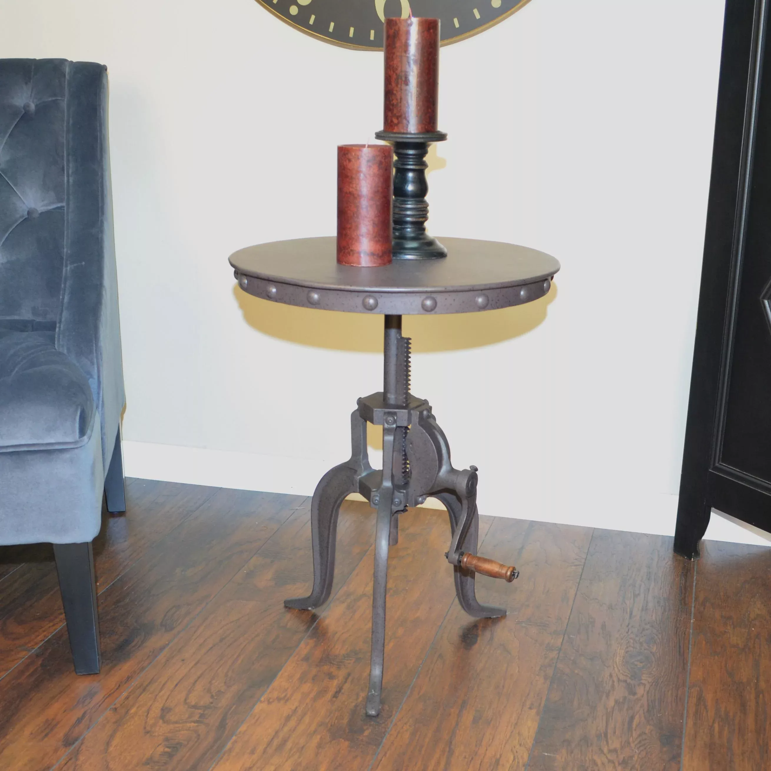Regan Adjustable Accent Table, Industrial