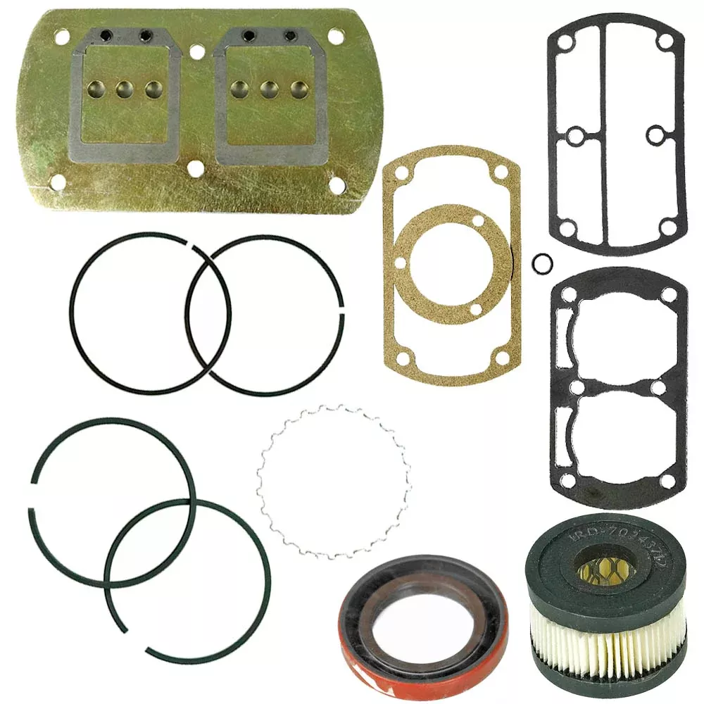Replacement Tune Up Kit Compatible with Ingersoll Rand SS3 Includes Valves Gaskets Piston Rings VSTUK-SS3-IR