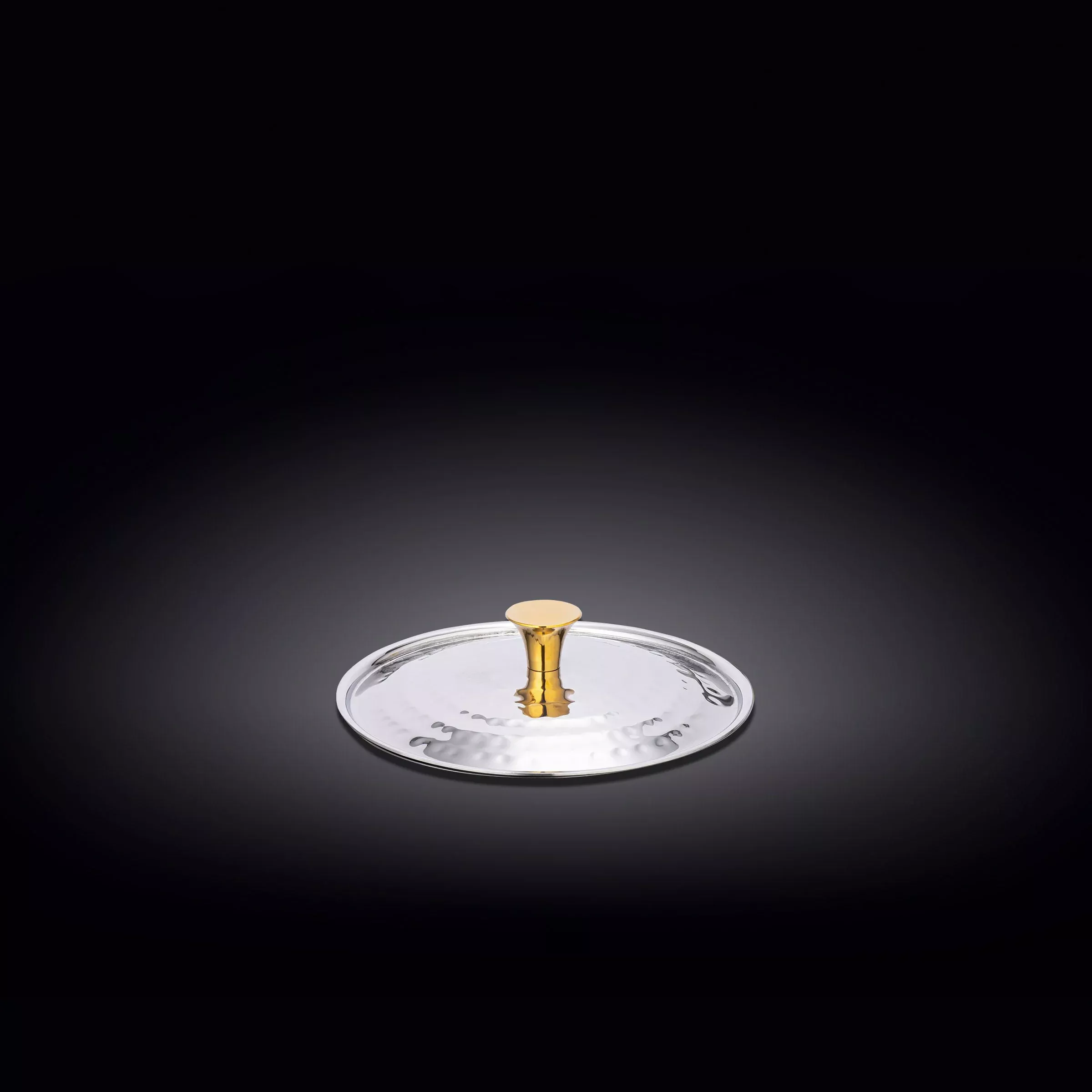 ROUND LID WITH GOLD KNOB 4.75" | 12 CM