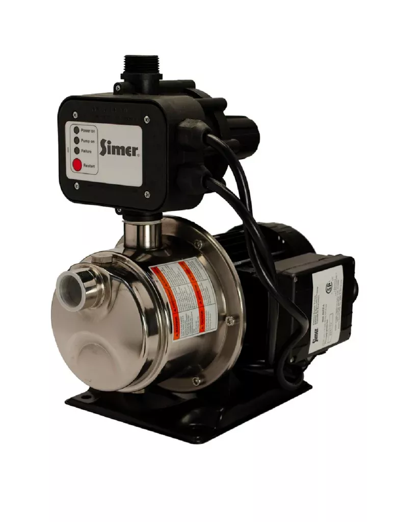 Simer 4075SS-01 Automatic Pressure Booster Pump, 3/4 HP, 40 psi