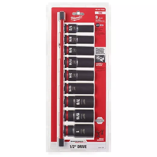 Socket Set - Milwaukee 9PC SHOCKWAVE Impact Duty™ 1 /2