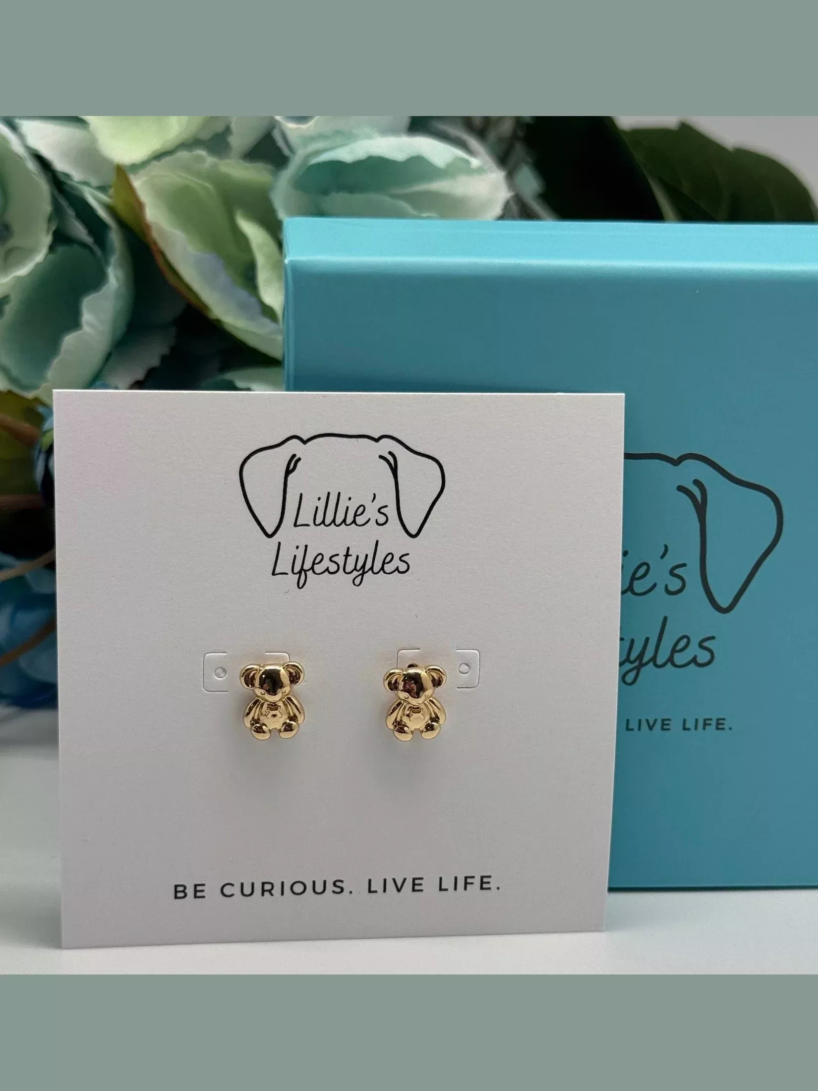 Teddy Bear Stud Earrings