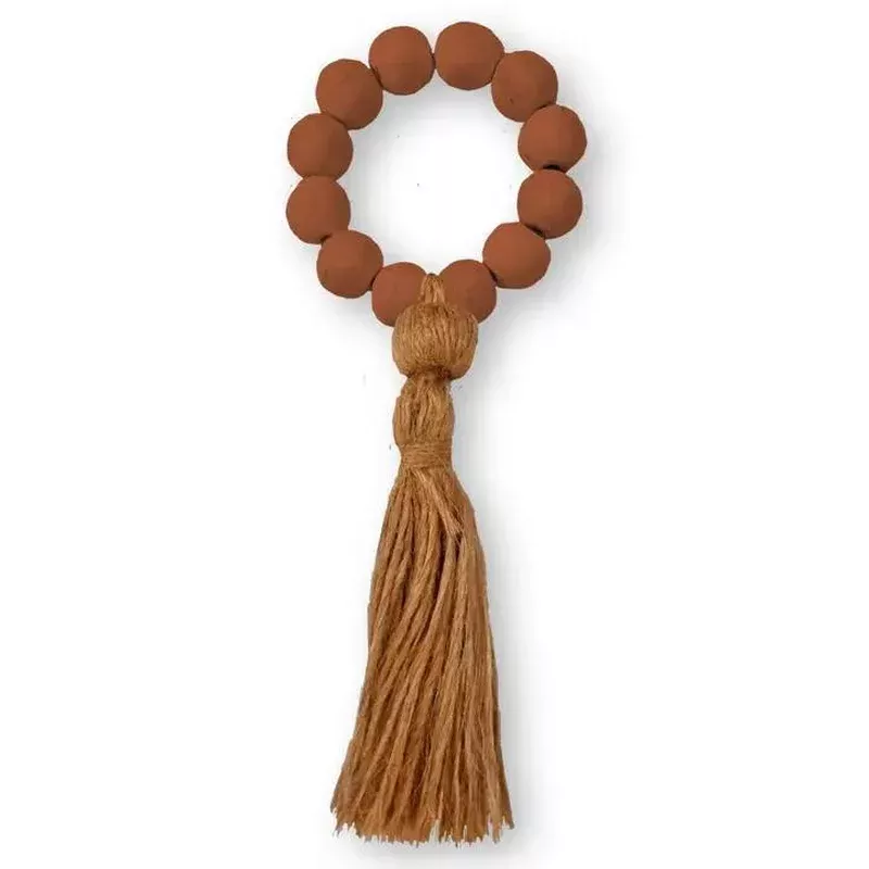 Terracotta Bead & Jute Napkin Ring
