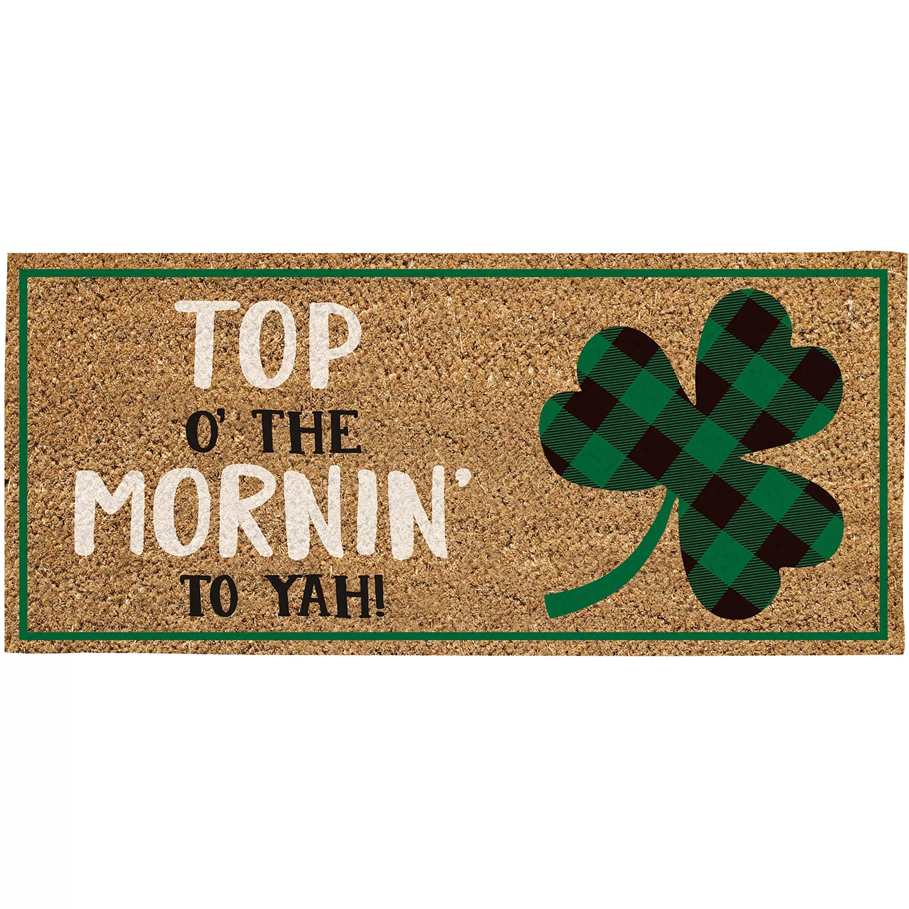 Top of the Mornin' to Ya Flocked Sassafras Coir Switch Mat