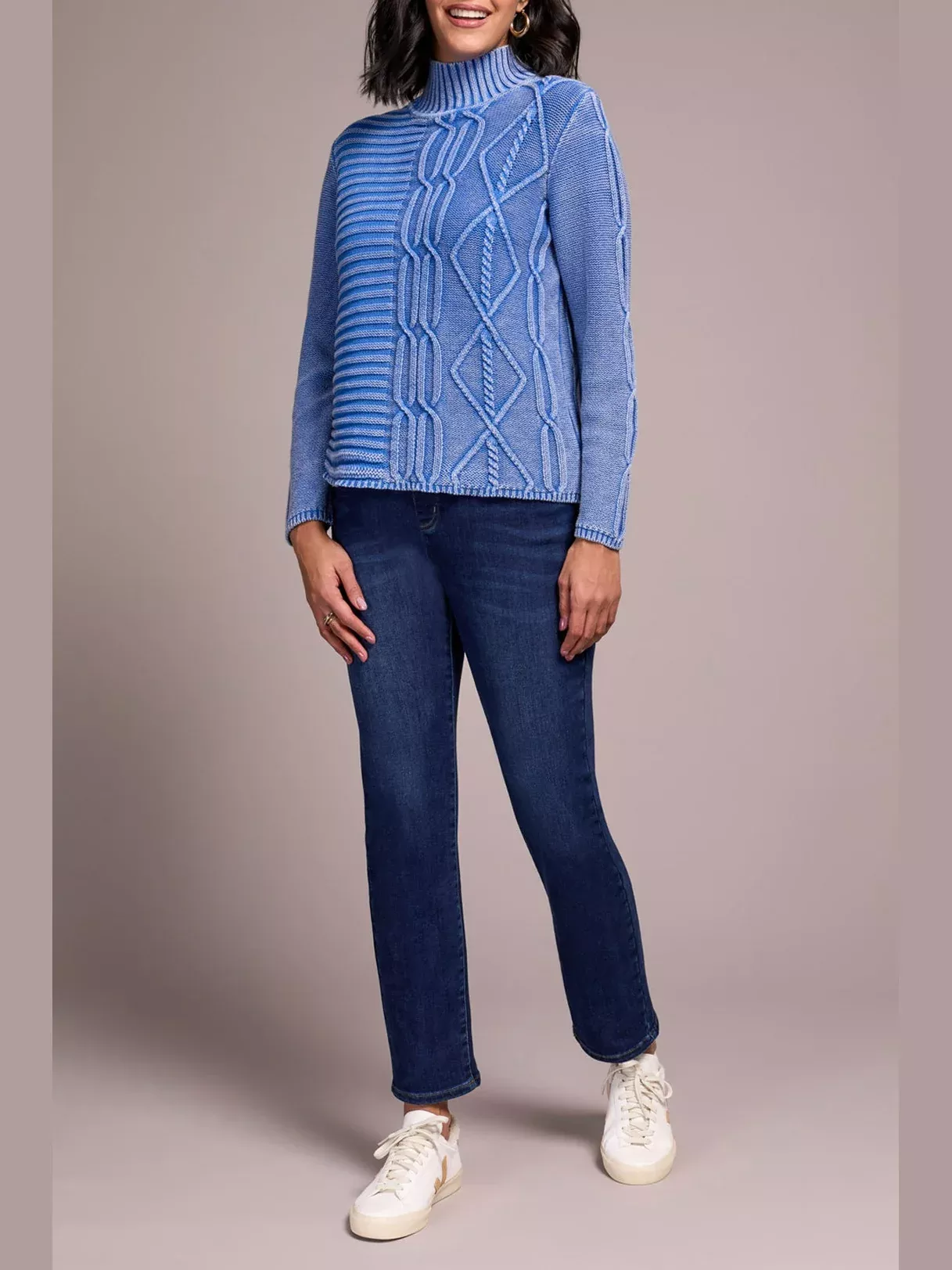 Ultra Blue Mock Neck Sweater