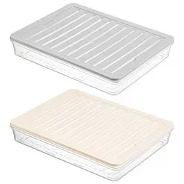 Wholesale Plastic Freezer Containers with Lids – 81 oz Rectangular | 24 pcs