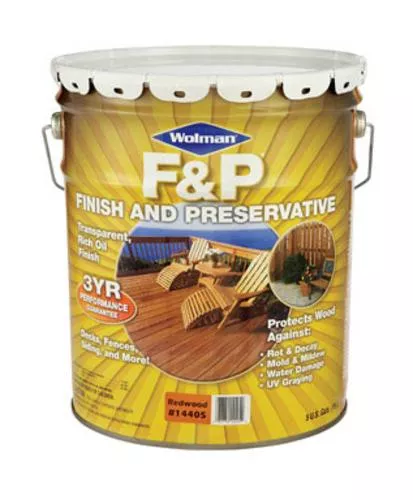 Wolman14405 Wood Finish and Preservatives, Redwood, 5 Gallon
