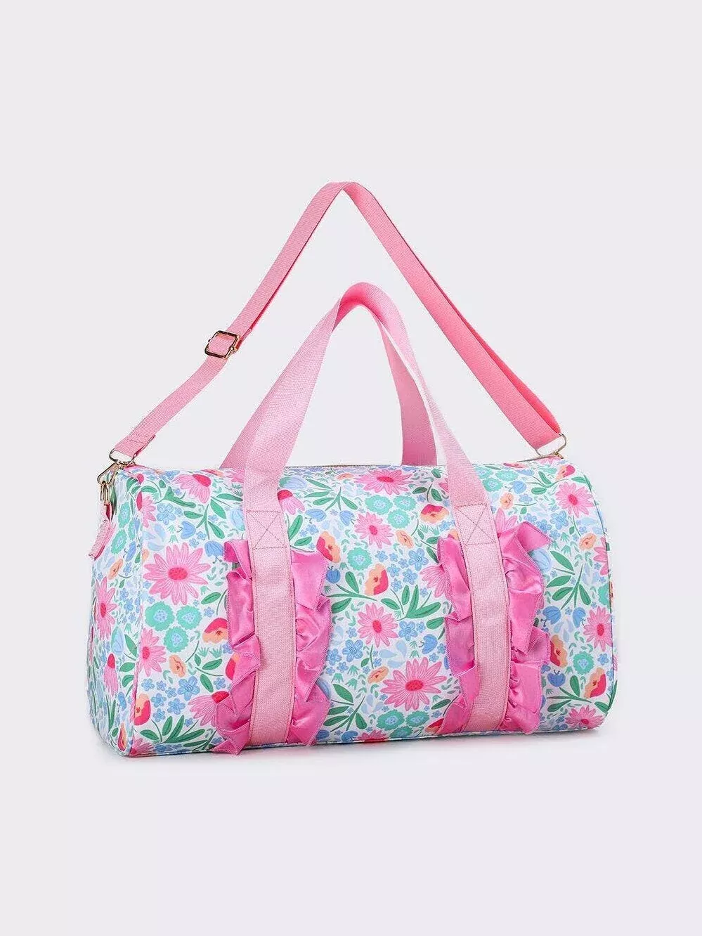 Women Floral Printed Canvas Duffel Bag