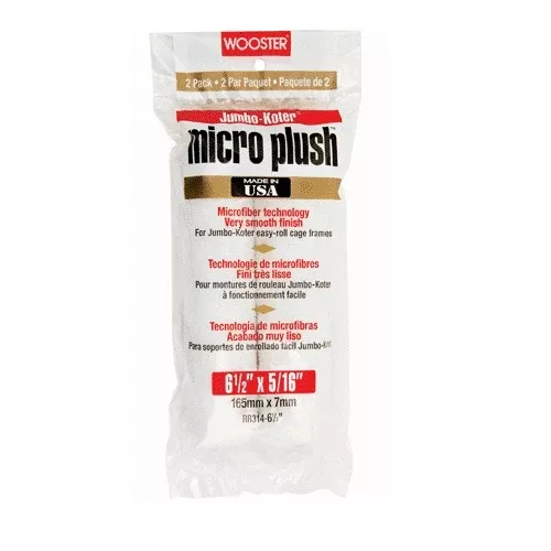 Wooster RR314-6 1/2 Jumbo-Koter Micro Plush Roller Covers, 6-1/2" x 5/16"