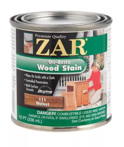 Zar 11106 Wood Stain Oil Base Interior Walnut, 1/2 Pt