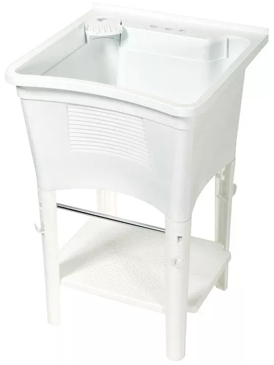 Zenith Metal LT2005W Single Laundry Tub, Composite, 36-3/4"